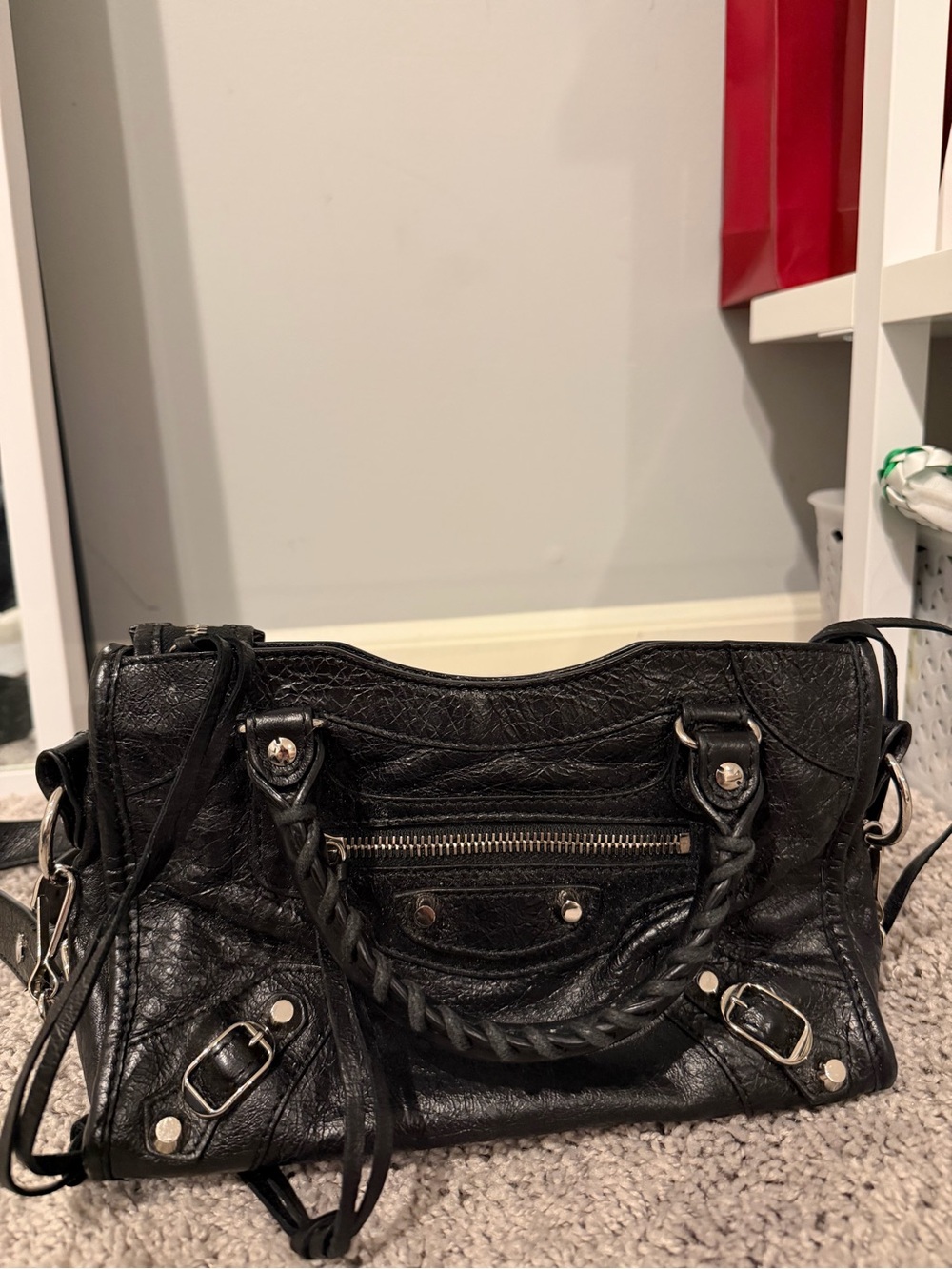 Black Balenciaga Mini City Bag